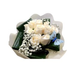 Bouquets 10 rosas blancas
