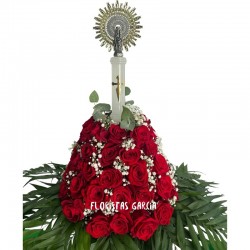Manto  floral Rojo Virgen...