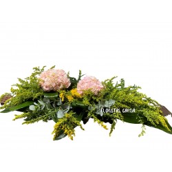 Centro hortensias rosas