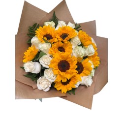 Ramo girasoles y rosas