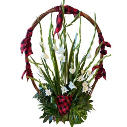 Cesta ofrenda Gladiolos