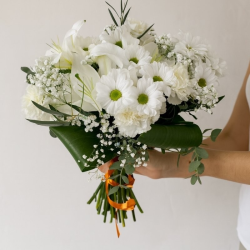 Bouquet premium ofrenda blanco