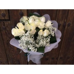 Bouquet 18 rosas blancas