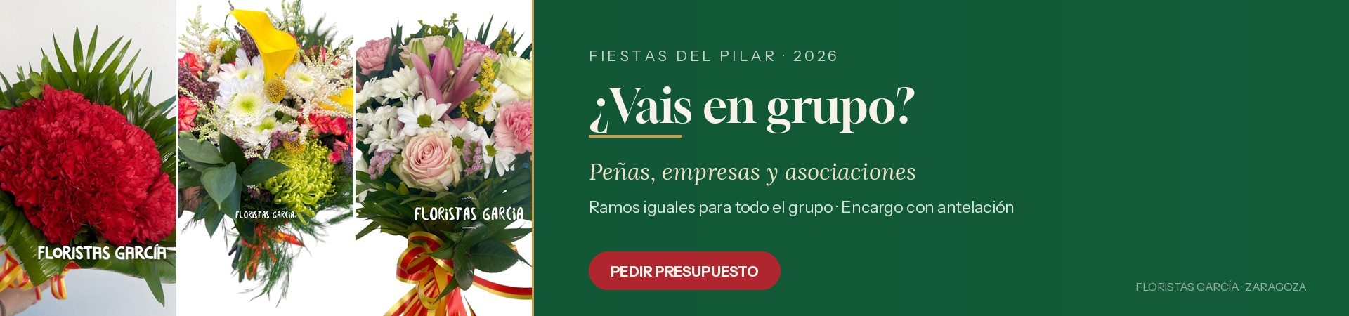 Ramos para peñas, empresas y asociaciones - Ofrenda del Pilar - Floristas García